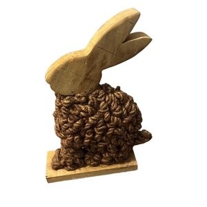 Wooden Rabbit With Wool‎